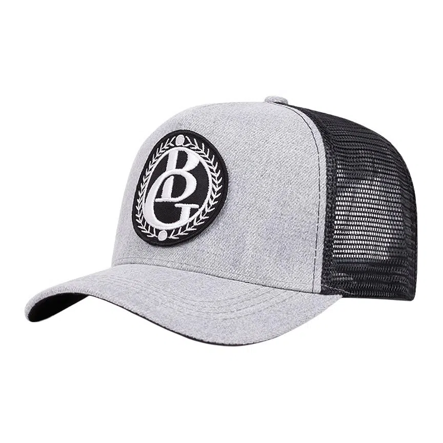 山一丸 绣花水洗做旧经典透气网帽户外 棉 鸭舌帽 男女同款情侣款