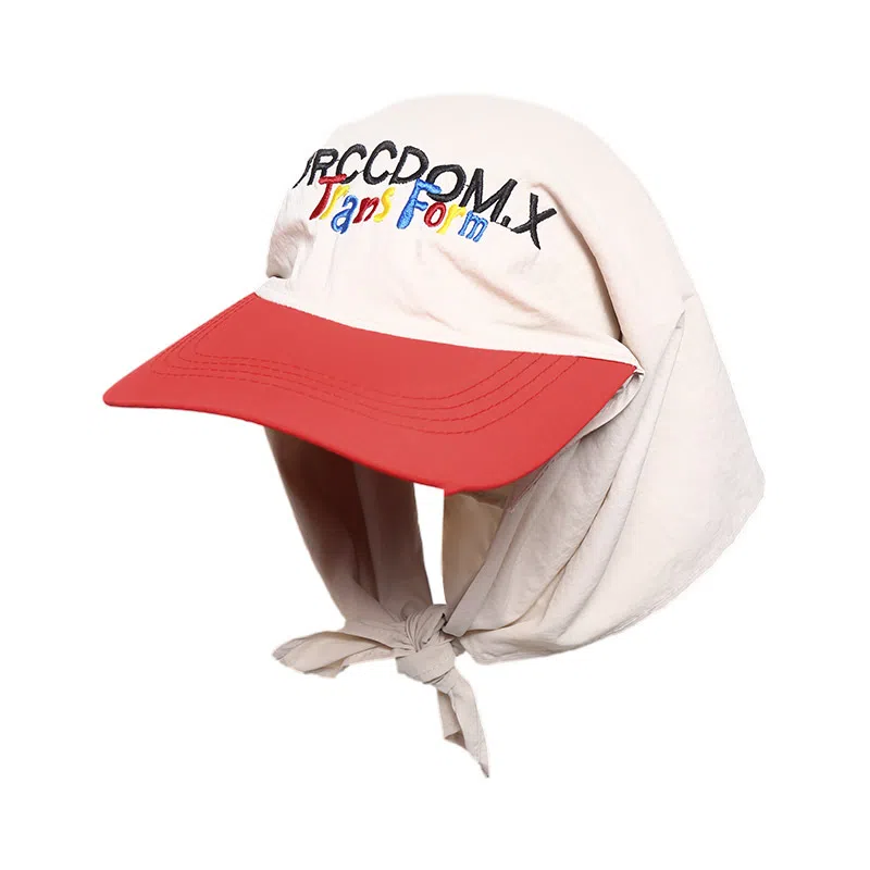 艾佳微 韩系绑带字母头巾夏季遮阳时尚三角巾防紫外线包头时尚字母刺绣遮阳显脸小 涤纶 帽子 男女同款情侣款