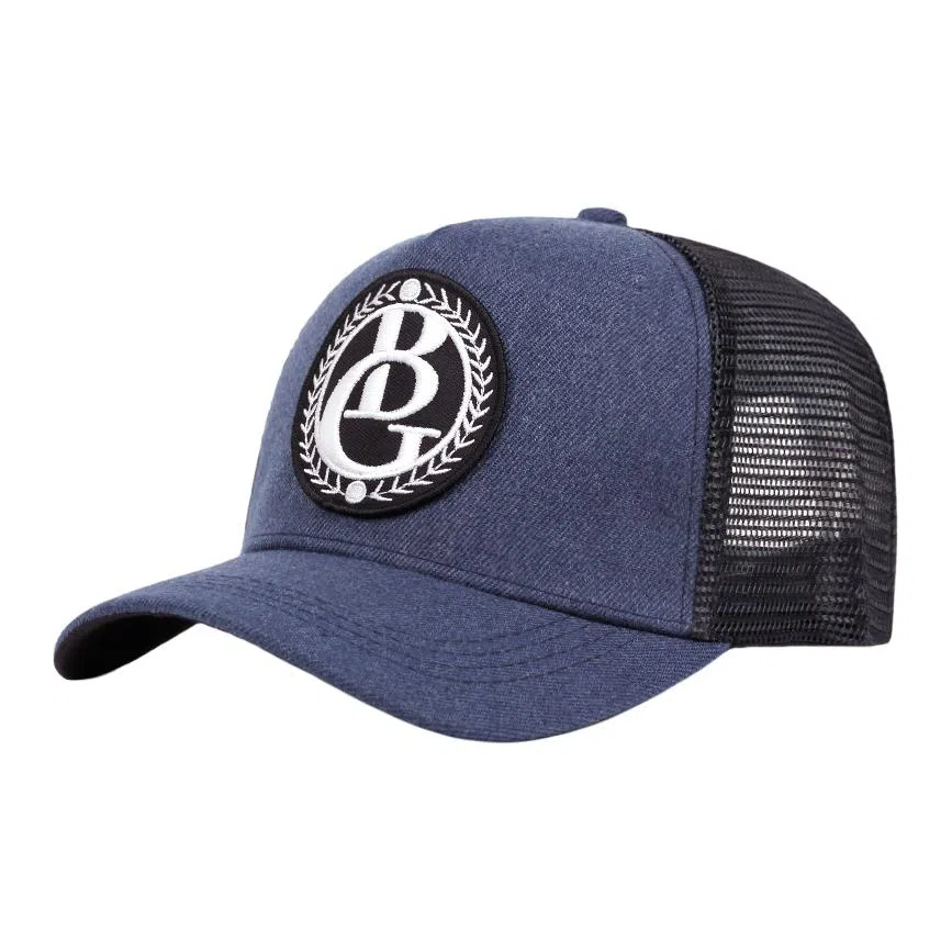 山一丸 绣花水洗做旧经典透气网帽户外 棉 鸭舌帽 男女同款情侣款