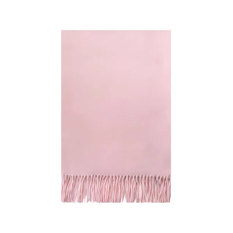 【榜单优选】 桉彩饰 羊绒羊毛混纺百搭柔软披肩女友流苏舒适保暖高雅纯色毕业季谢师礼加厚超大舒适冬日恋歌 绒线围巾 男女同款情侣款