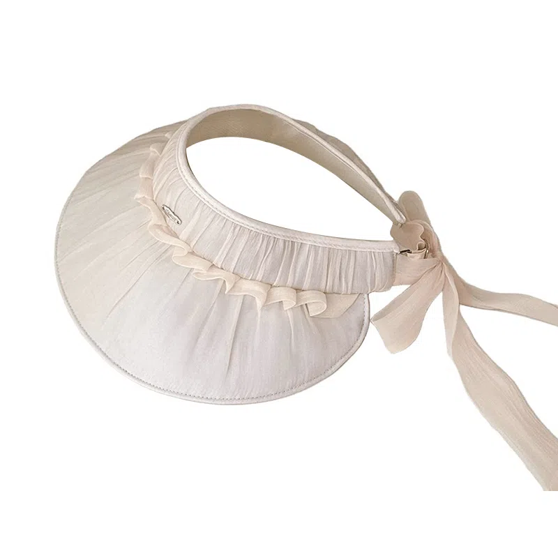 朵澜 空顶帽夏百搭褶皱优雅时尚 聚酯纤维 渔夫帽 女款