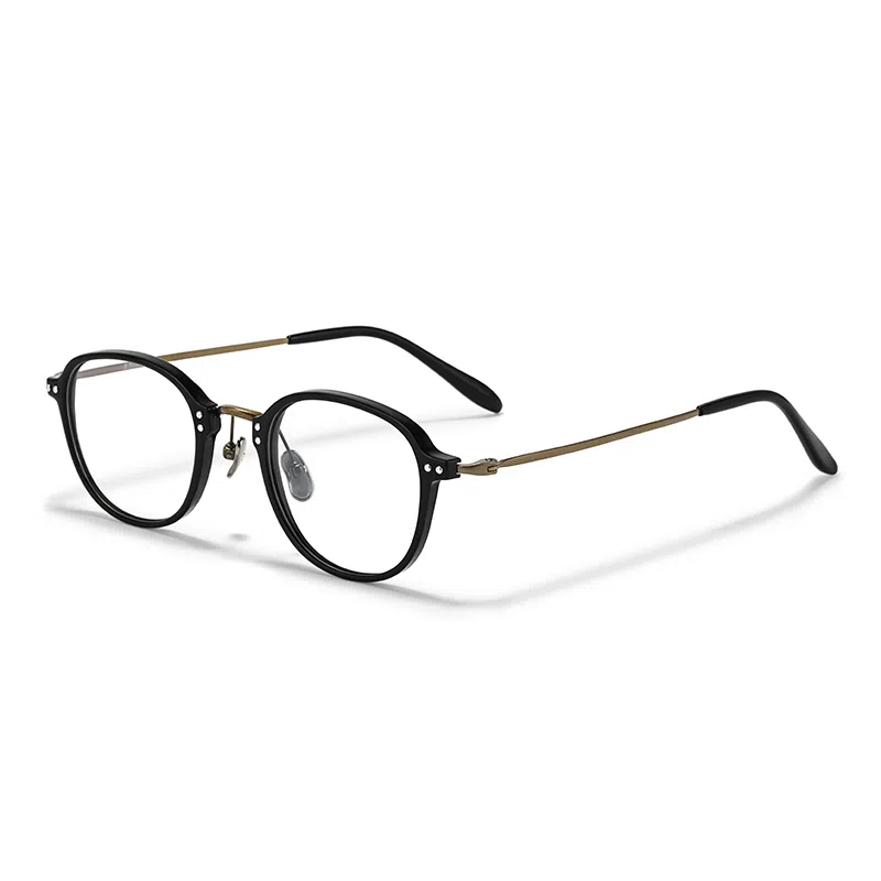 【联系客服可配度数】 佐川 超轻近视眼镜 复古文艺 时尚百搭 撞色设计 大脸显小 可配近视 圆形 光学镜架 男女同款情侣款