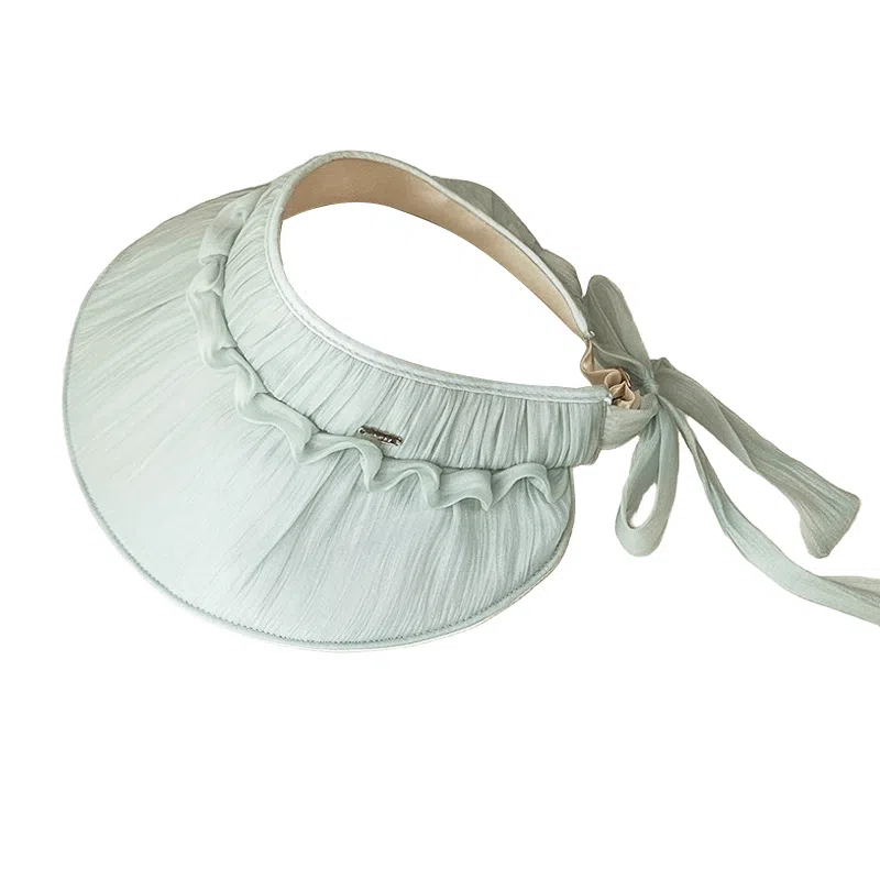 朵澜 空顶帽夏百搭褶皱优雅时尚 聚酯纤维 渔夫帽 女款