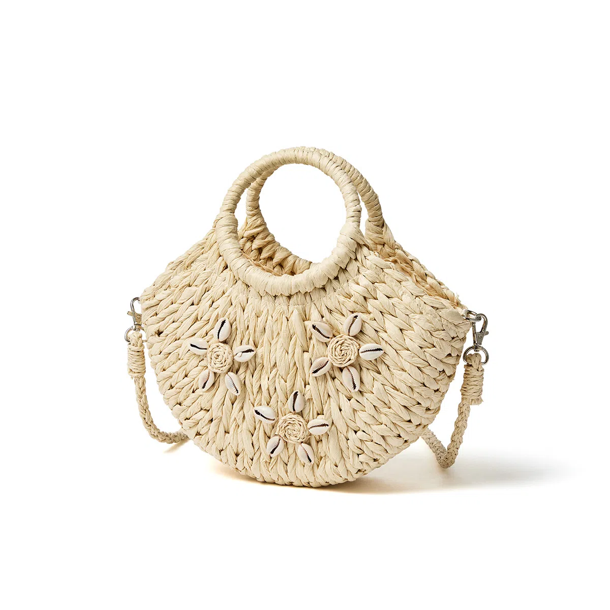 红蜻蜓 时尚复古百搭度假慵懒风简约 织物 手提包 女款 杏色/棕色