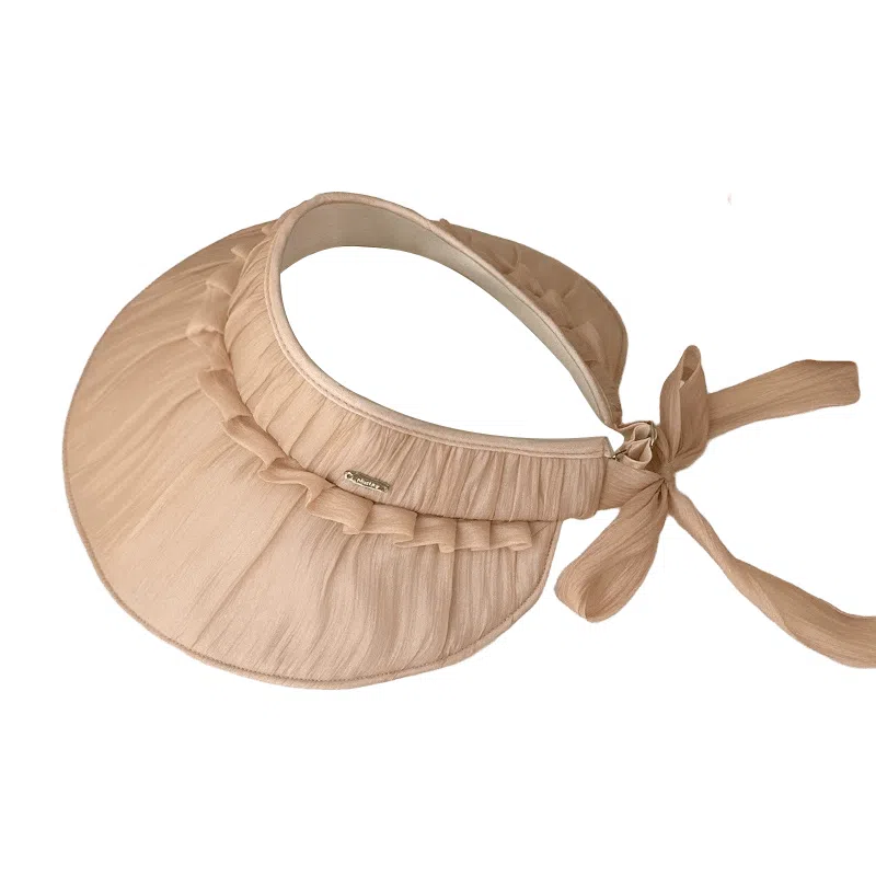 朵澜 空顶帽夏百搭褶皱优雅时尚 聚酯纤维 渔夫帽 女款