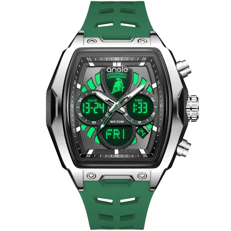 ANGIE PRESENT WATCH Lamborghini Bull Electronic Quartz Rubber Strap