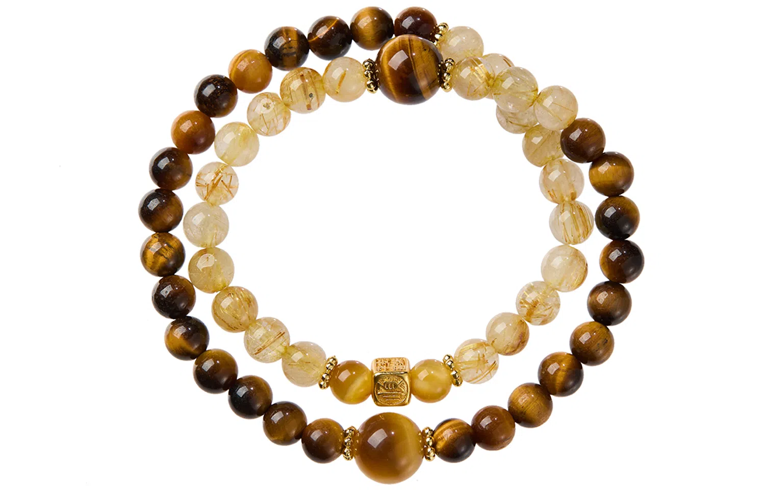 石头记 【曜金】吸金招米串珠 吸金招财 升职加薪八方来财时来运转 新中式金霸 日进斗金#好运天然 金发晶 手串 男女同款情侣款