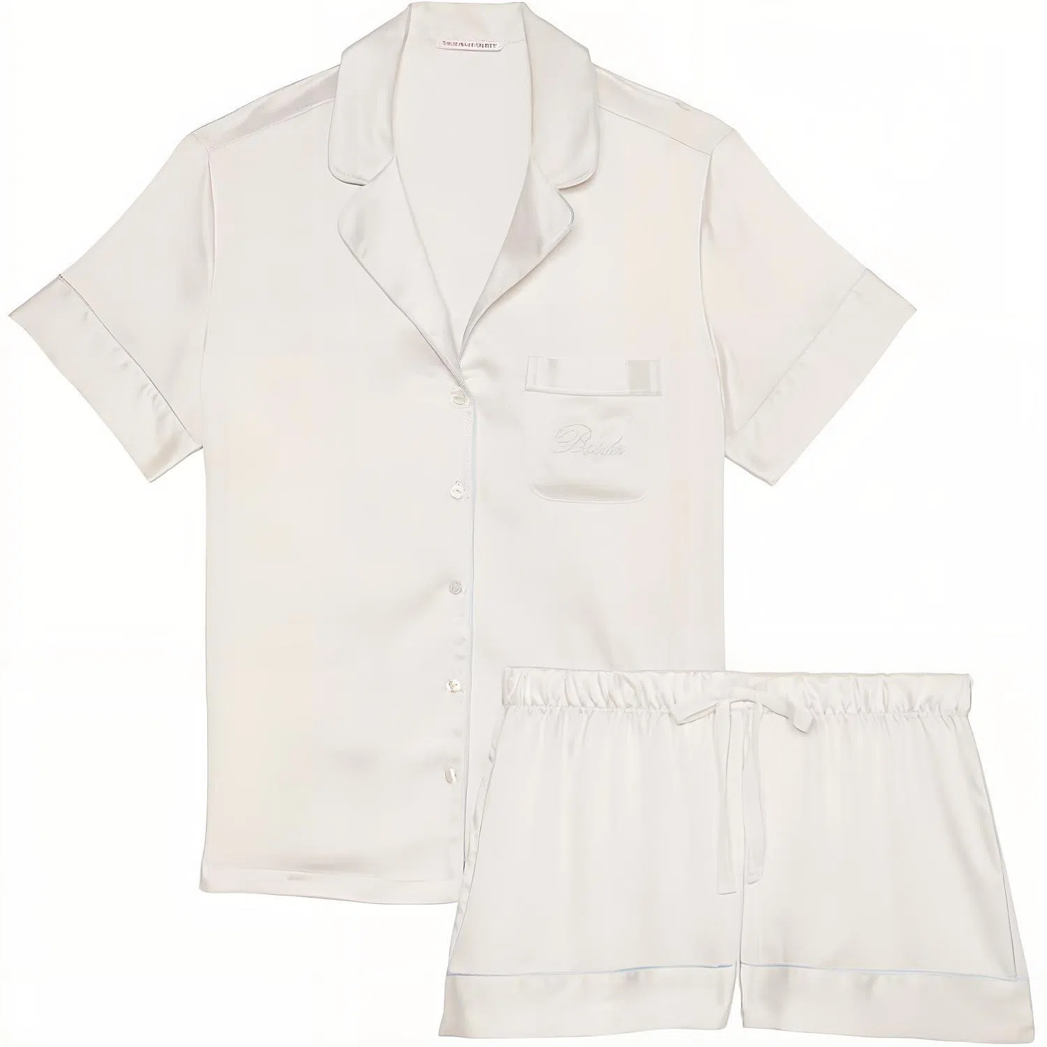 Victoria's Secret Satin Short Pajama SetCoconut White