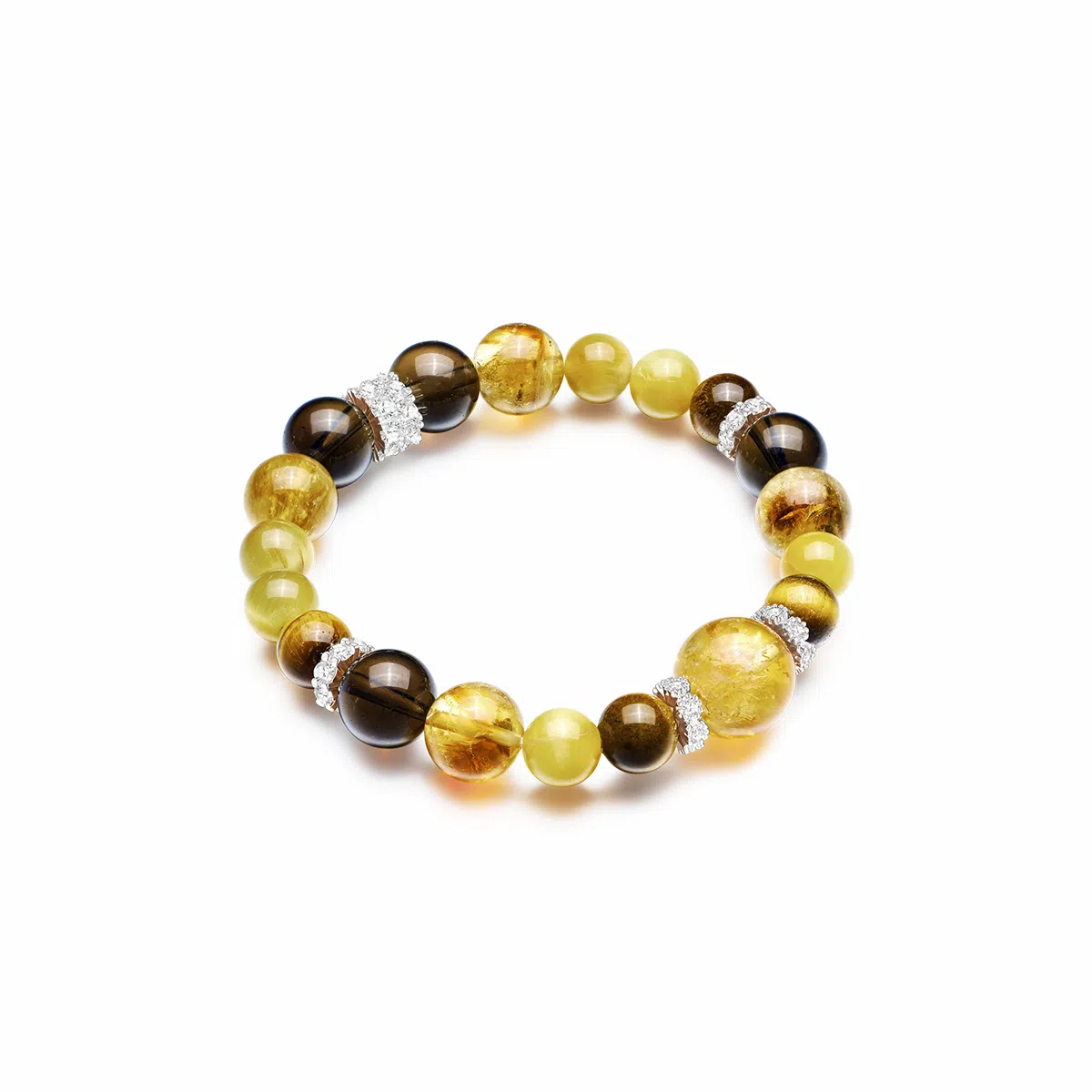 曼卡龙 财运守恒 好运天然 茶晶 手串 女款