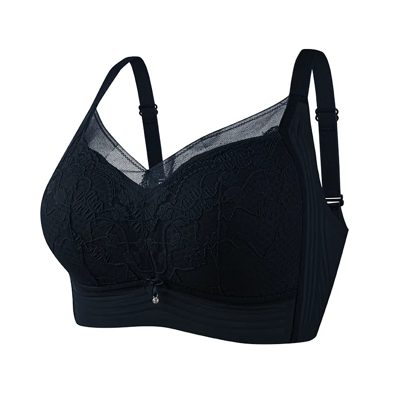 欧迪芬 冰丝蜂巢亲肤柔软洞洞杯大胸显小轻薄透气上托聚拢防下垂软胶条支持收副乳夏季清凉款文胸 女款