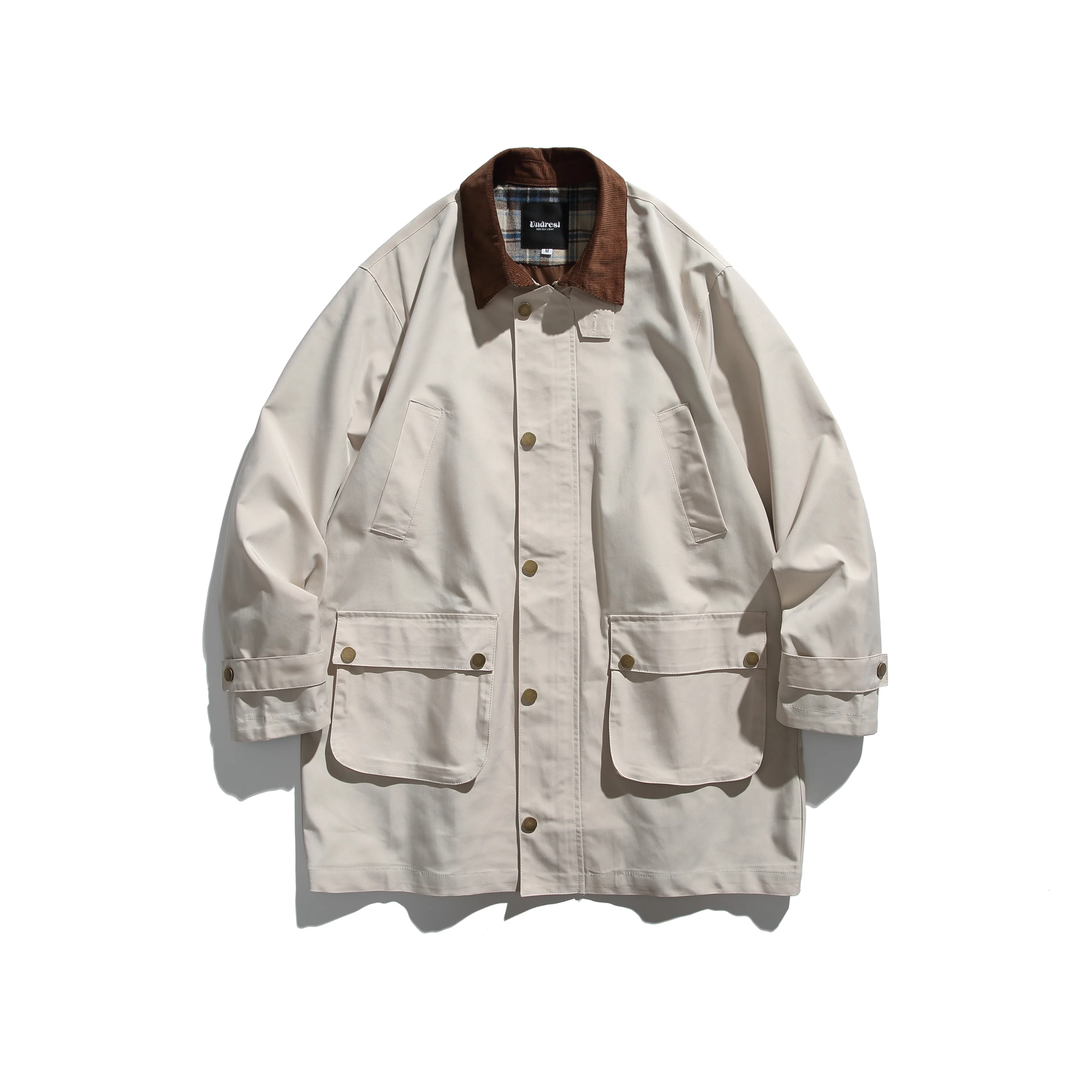 【dme】 日系复古潮牌撞色休闲宽松百搭运动防风日常简约工装风衣 男女同款