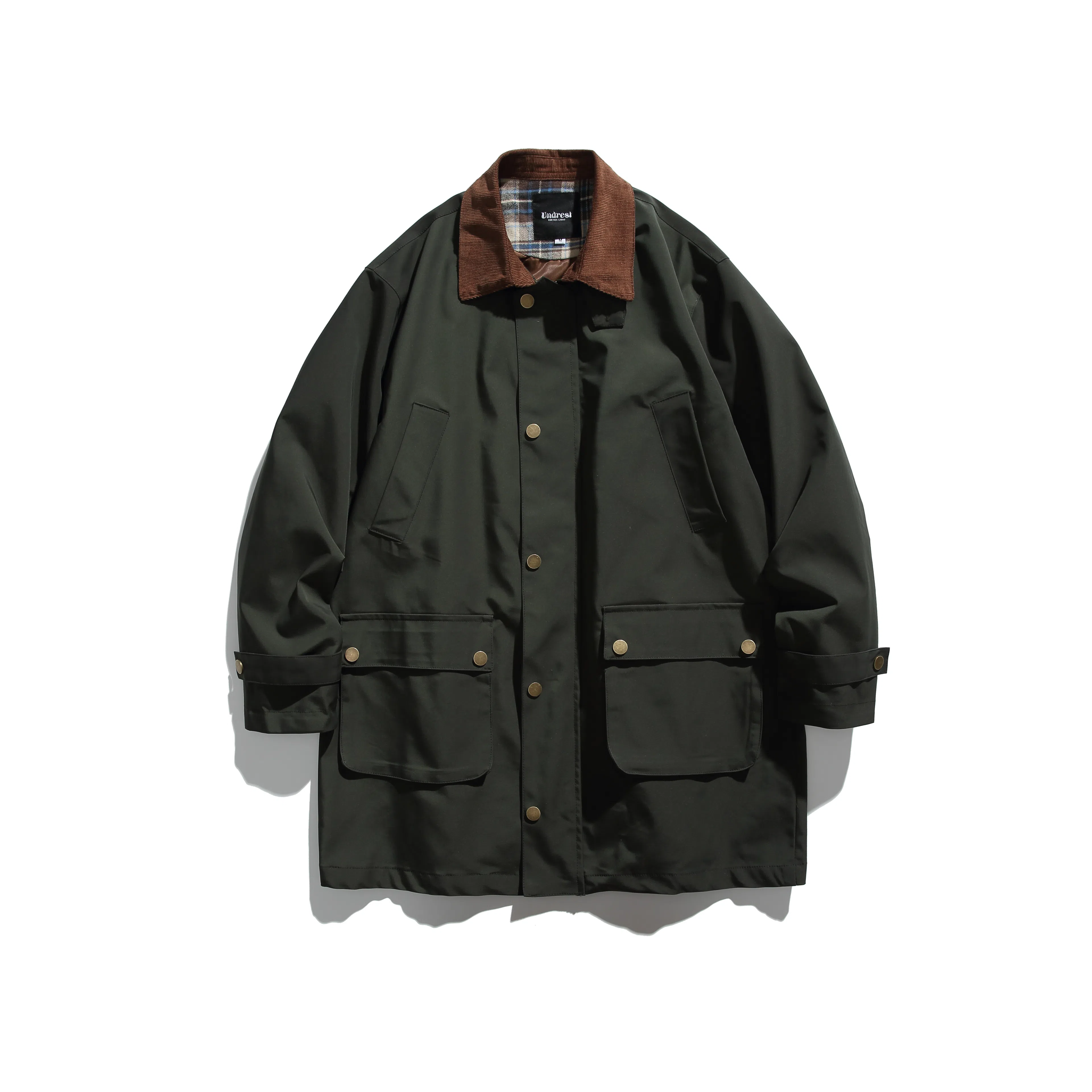 【dme】 日系复古潮牌撞色休闲宽松百搭运动防风日常简约工装风衣 男女同款