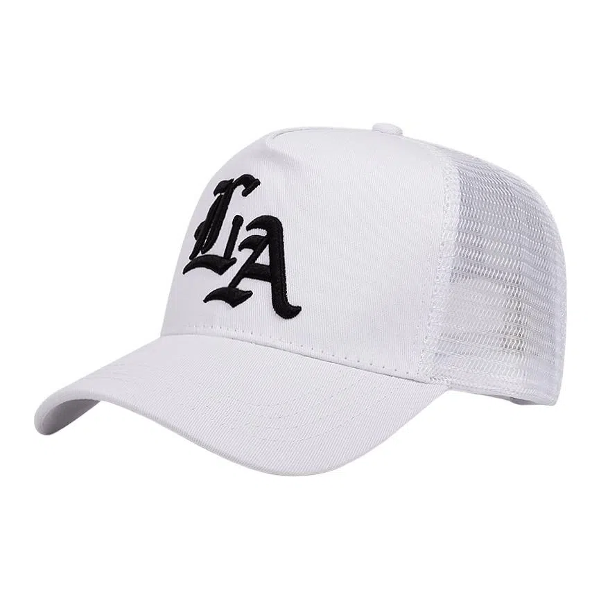 山一丸 刺绣帽子高顶网眼帽透气户外遮阳休闲 棉 鸭舌帽 男女同款情侣款