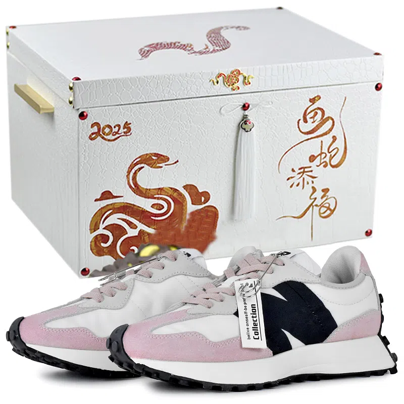 New Balance 327 White Black Pink