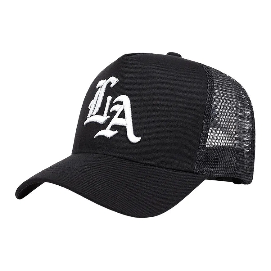 山一丸 刺绣帽子高顶网眼帽透气户外遮阳休闲 棉 鸭舌帽 男女同款情侣款