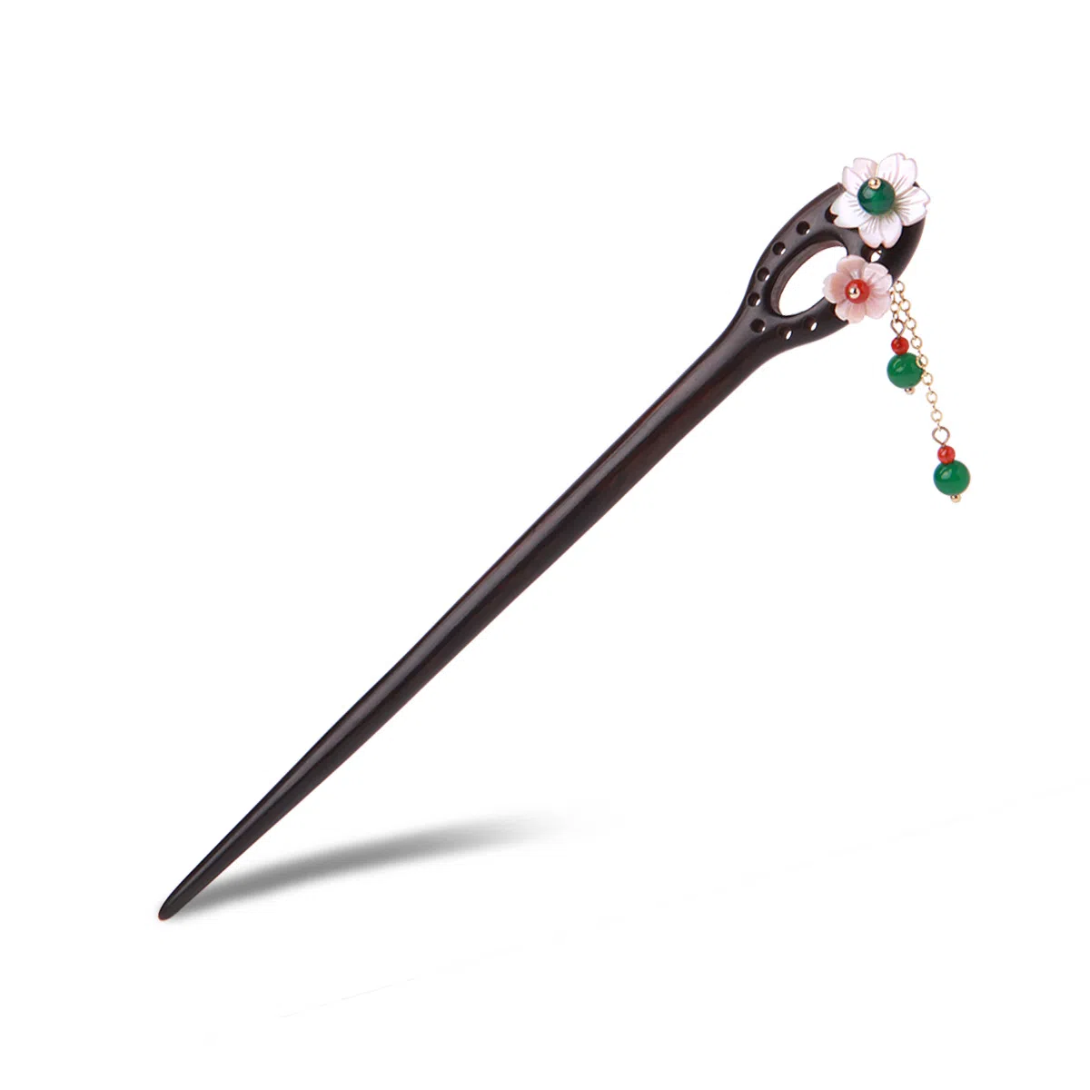 【以东方木韵礼献臻情】 凤凰涅磐 新中式檀木簪子 流苏发钗 优雅精致 小众高级感手工雕刻原创设计#好运 黑檀 发簪 女款