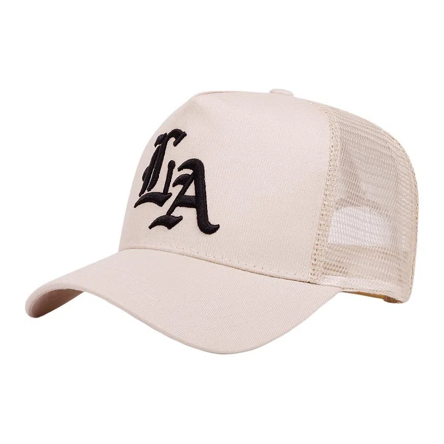 山一丸 刺绣帽子高顶网眼帽透气户外遮阳休闲 棉 鸭舌帽 男女同款情侣款