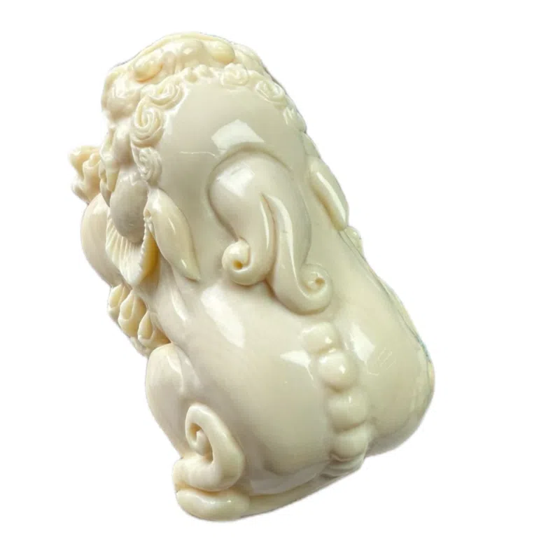 吉千年 【收藏级+孤品】新中式复古潮流风 好运 平安顺遂 招财进宝 招财貔貅 满纹果冻料 猛犸 摆件 男女同款情侣款