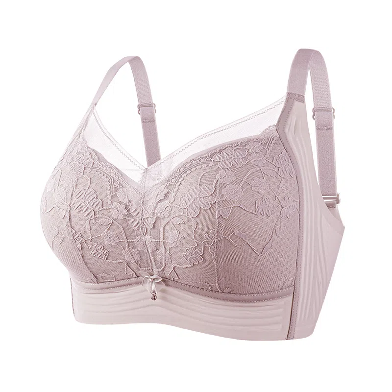 欧迪芬 冰丝蜂巢亲肤柔软洞洞杯大胸显小轻薄透气上托聚拢防下垂软胶条支持收副乳夏季清凉款文胸 女款