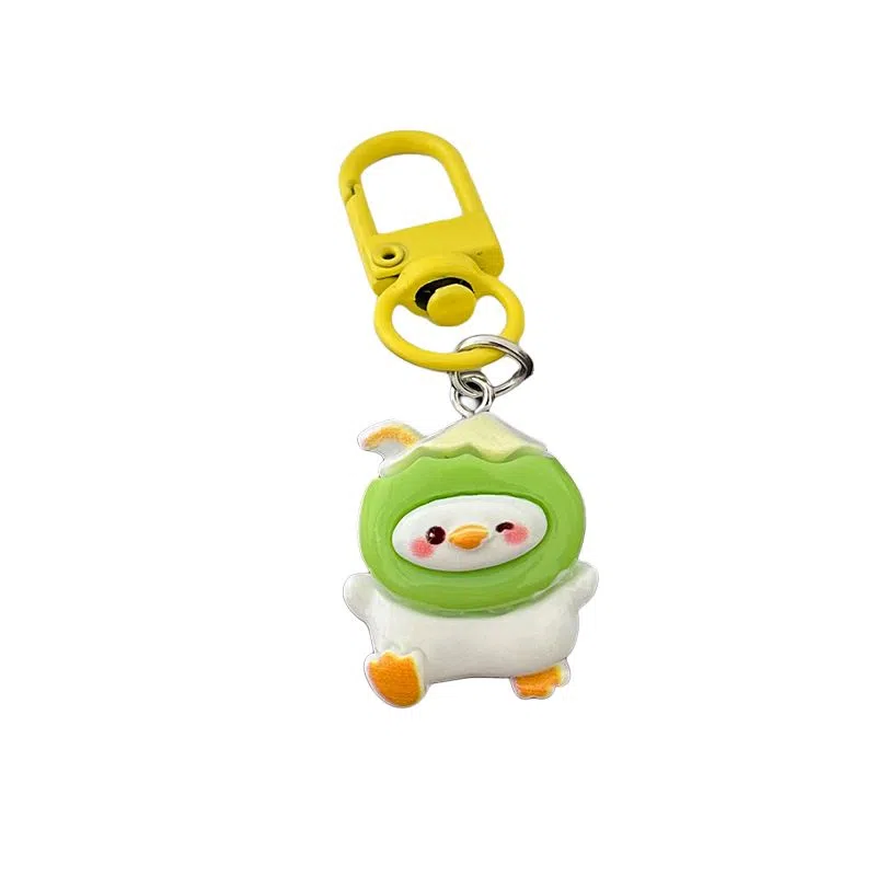 CHRROTA Cute Surfing Duck Keychain