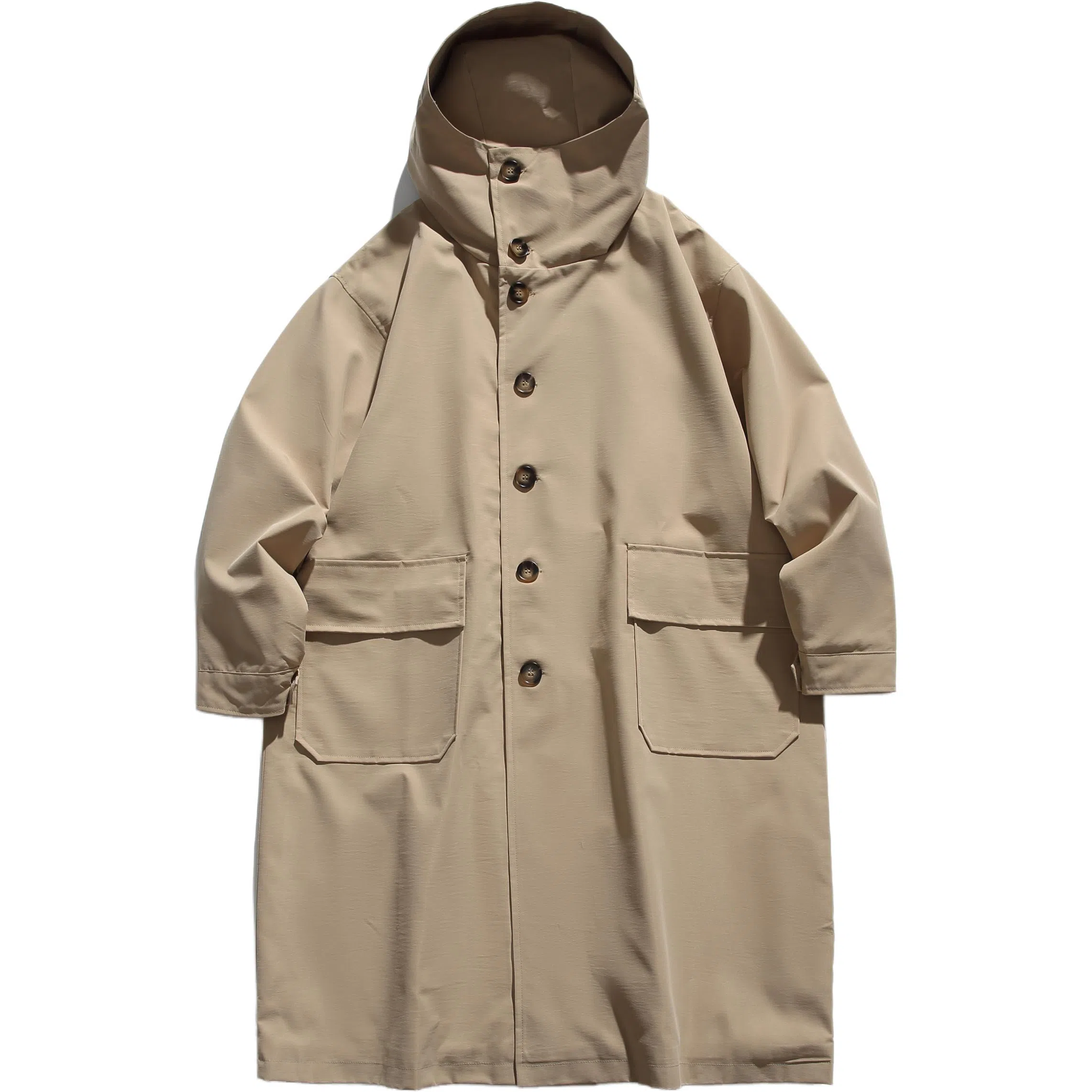 【dme】 日式复古简约百搭休闲重磅宽松日常潮牌纯色风衣 男女同款