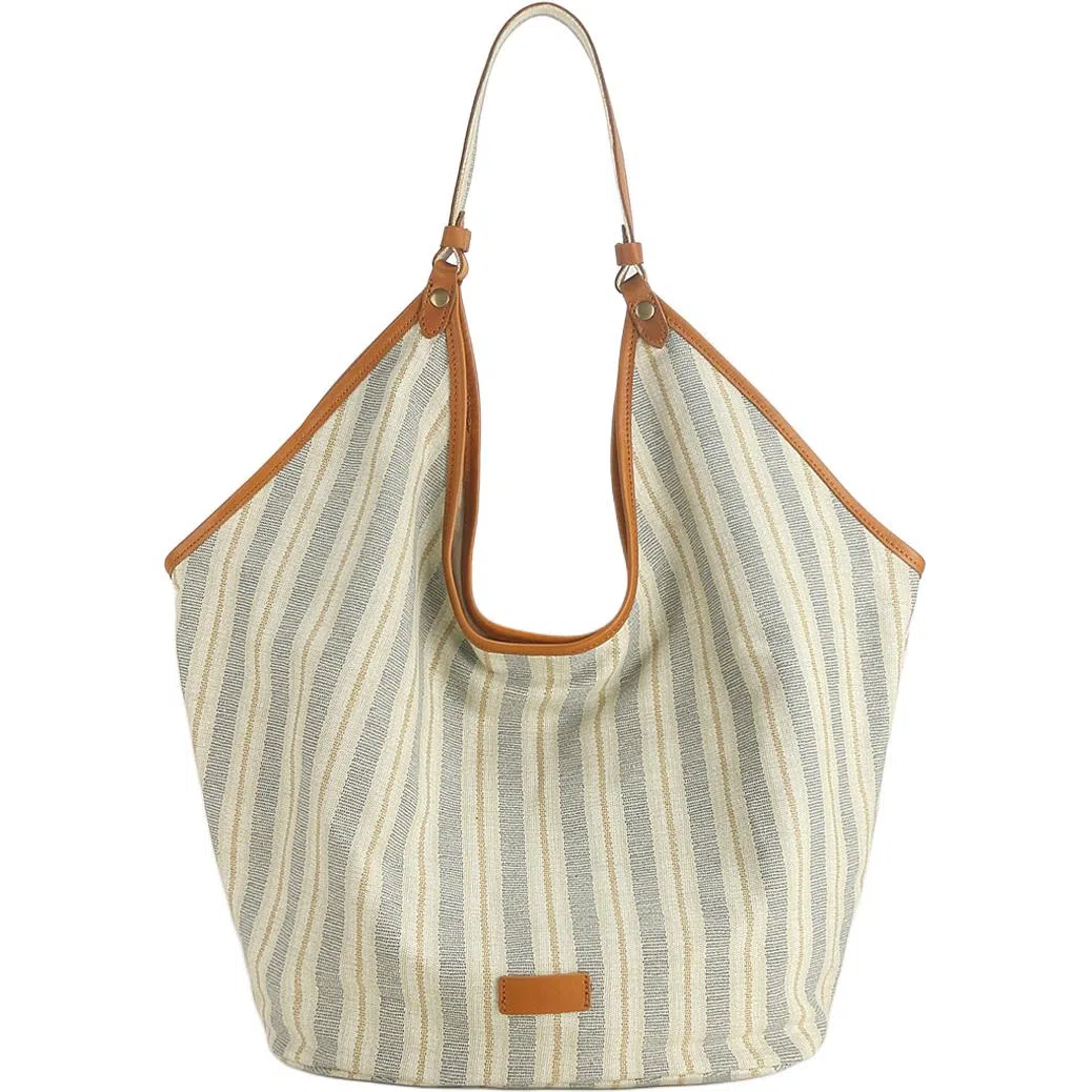 VANDEE Striped Tote Bag