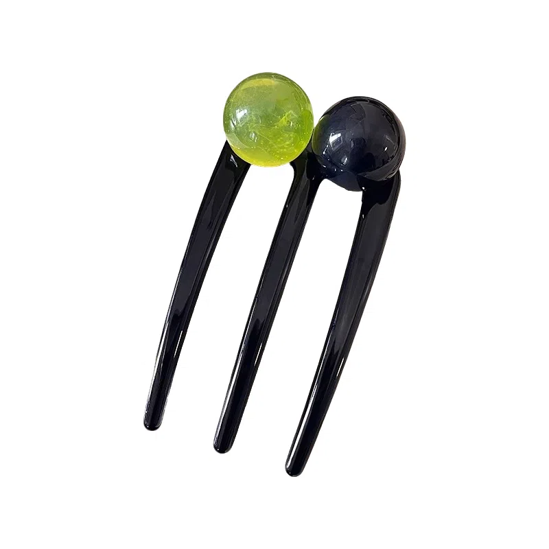 蒙妮 日常通勤三齿梳珍珠簪子 树脂 发簪 女款