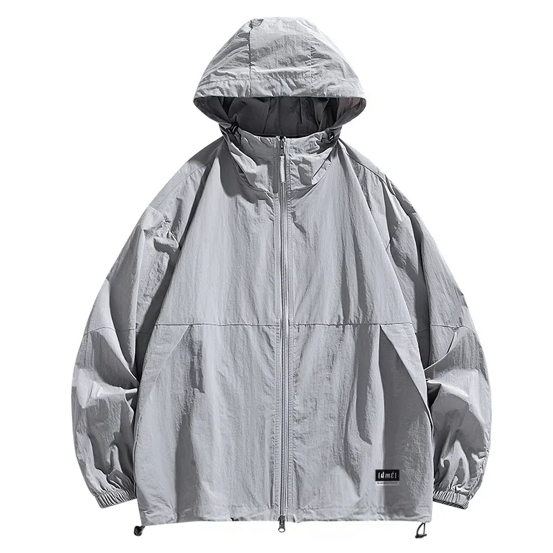 【dme】 美式复古机能风薄款凉感宽松连帽长袖基础款时尚简约百搭休闲 凉感透气速干防晒服 男女同款