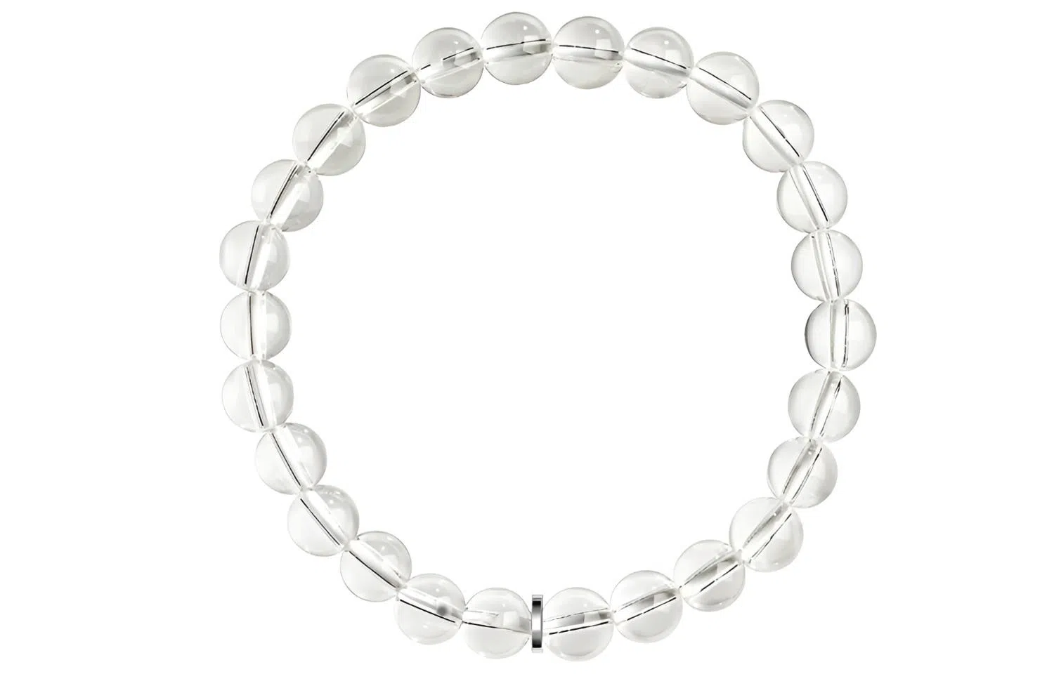 石头记 【优雅与纯净】晶体透亮纯净 小众设计优雅高级感简约百搭#好运 考试上岸 礼盒款天然 白水晶 手串 男女同款情侣款