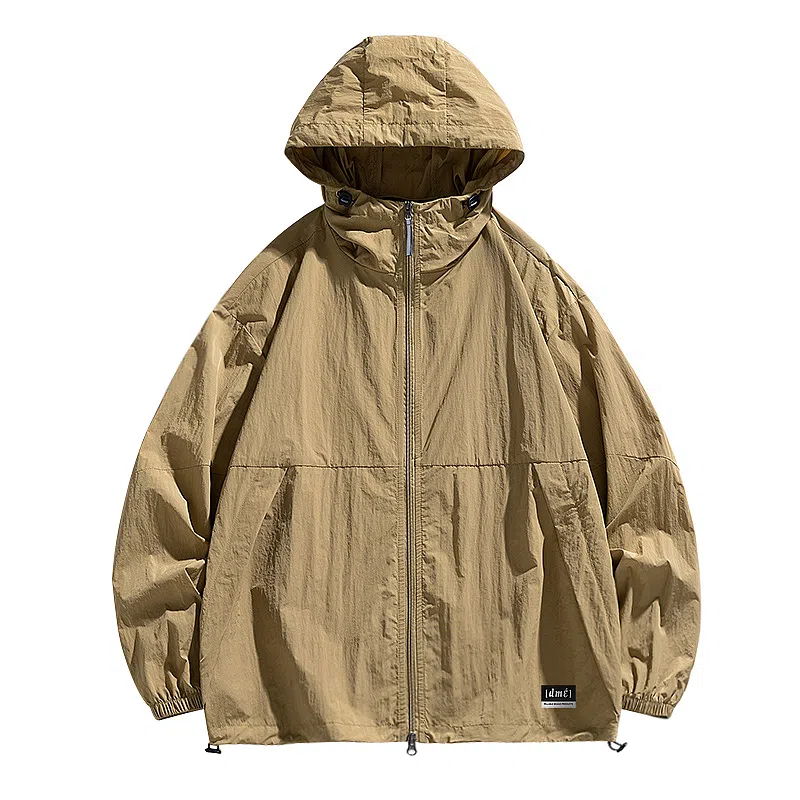 【dme】 美式复古机能风薄款凉感宽松连帽长袖基础款时尚简约百搭休闲 凉感透气速干防晒服 男女同款