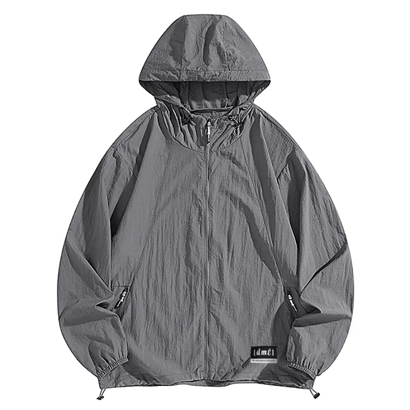 【dme】 美式潮牌超薄款凉感宽松连帽基础款时尚简约百搭休闲防晒服 男女同款