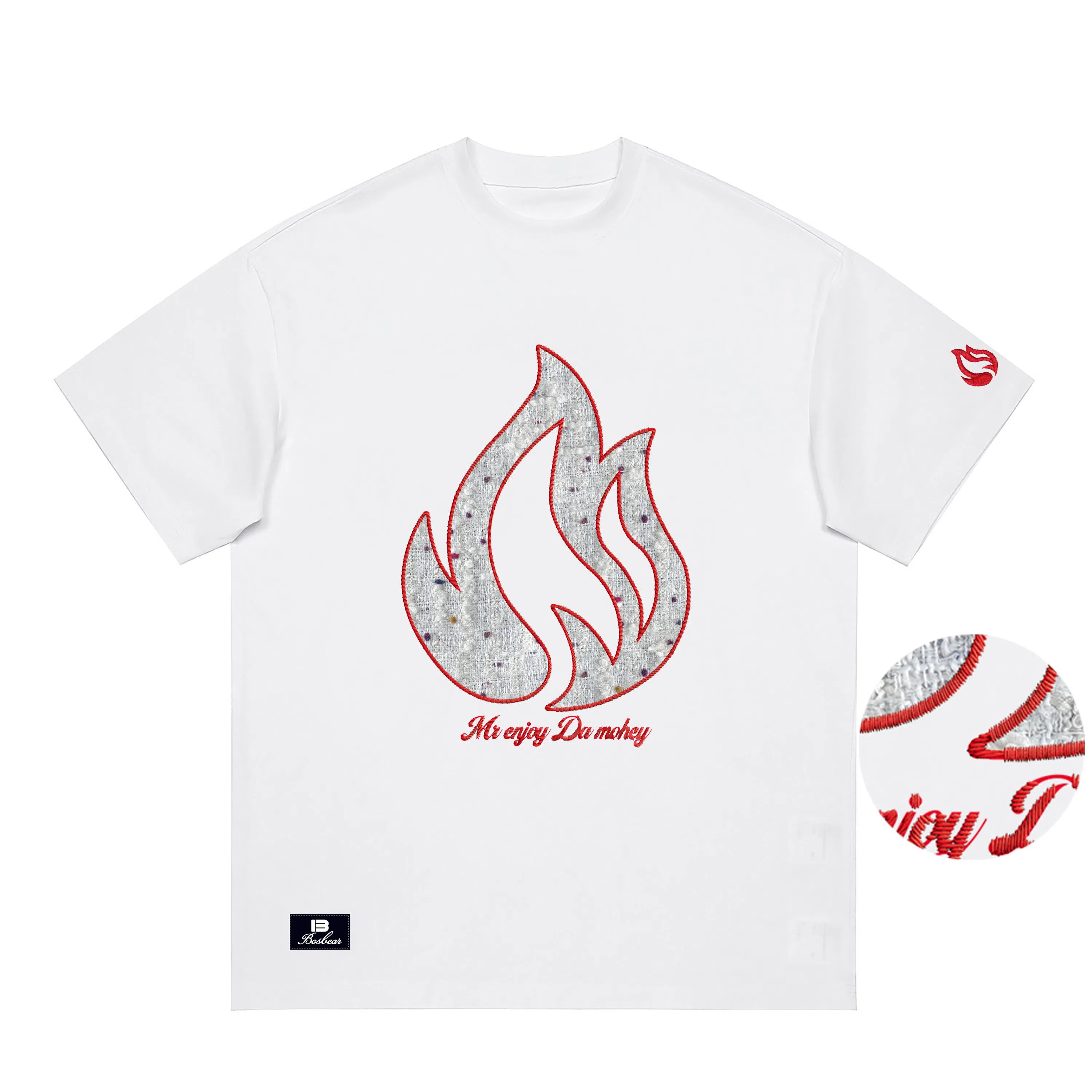 BOS BEAR Flame Embroidery Tee