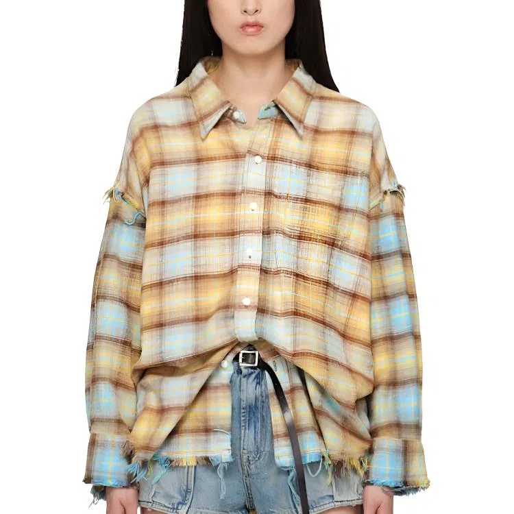 R13 Plaid Shirt Yellow
