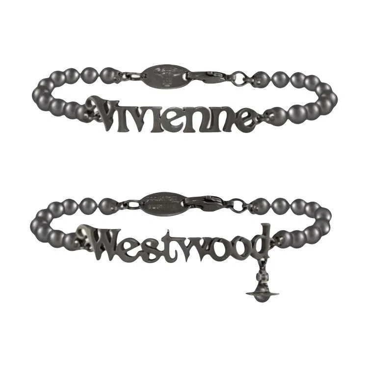 Vivienne Westwood Brass Bracelet Black Pearl