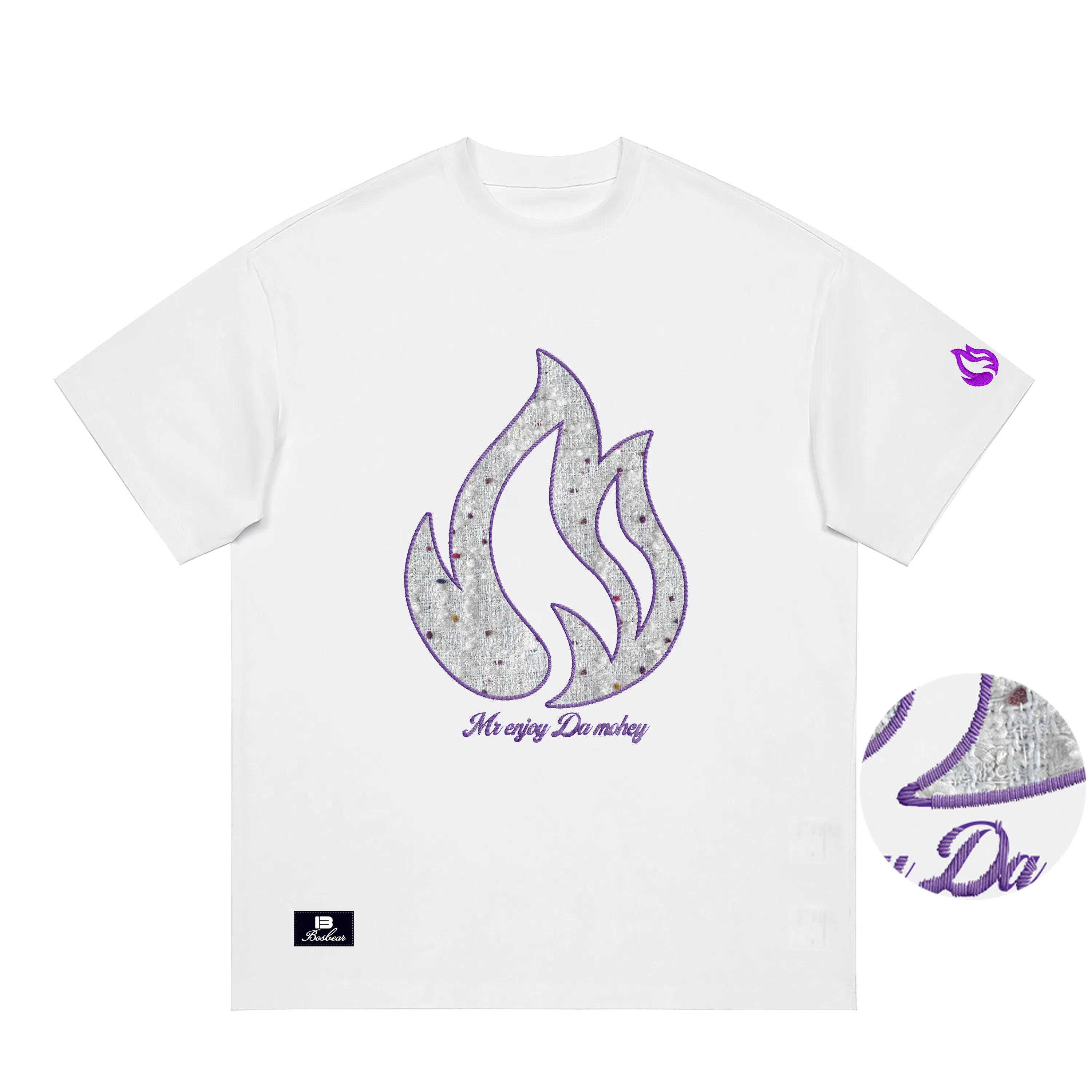BOS BEAR Flame Embroidery Tee