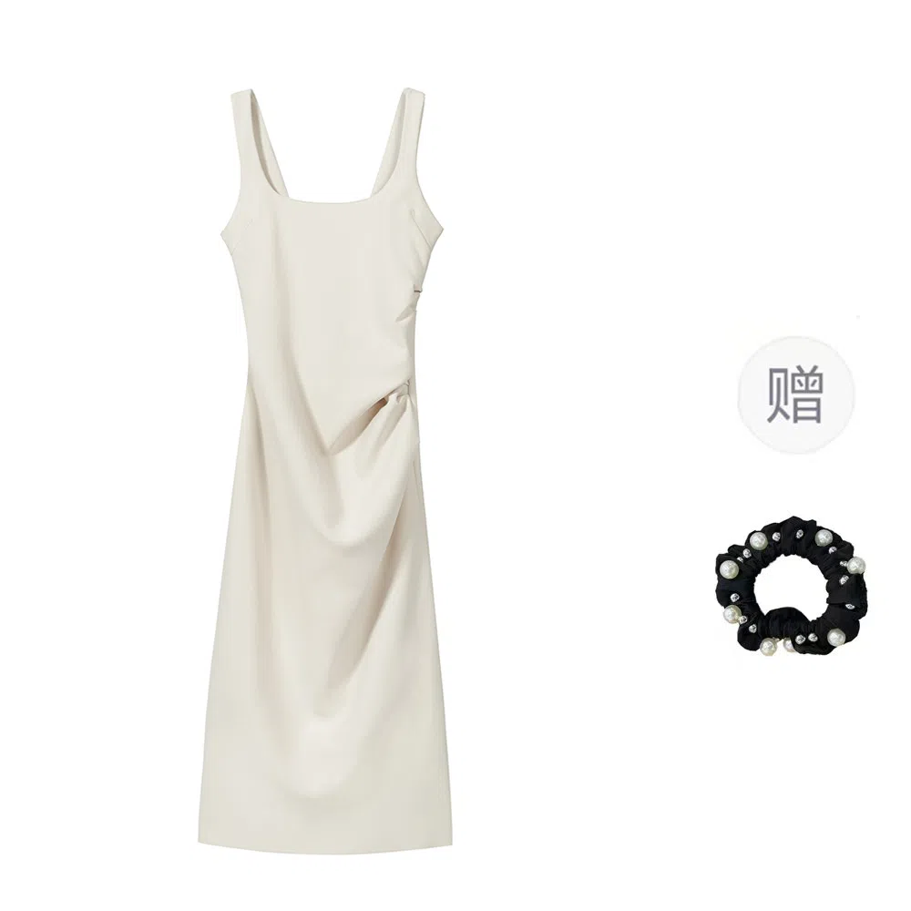 雾闪闪 百搭时尚简约无袖连衣裙 女款