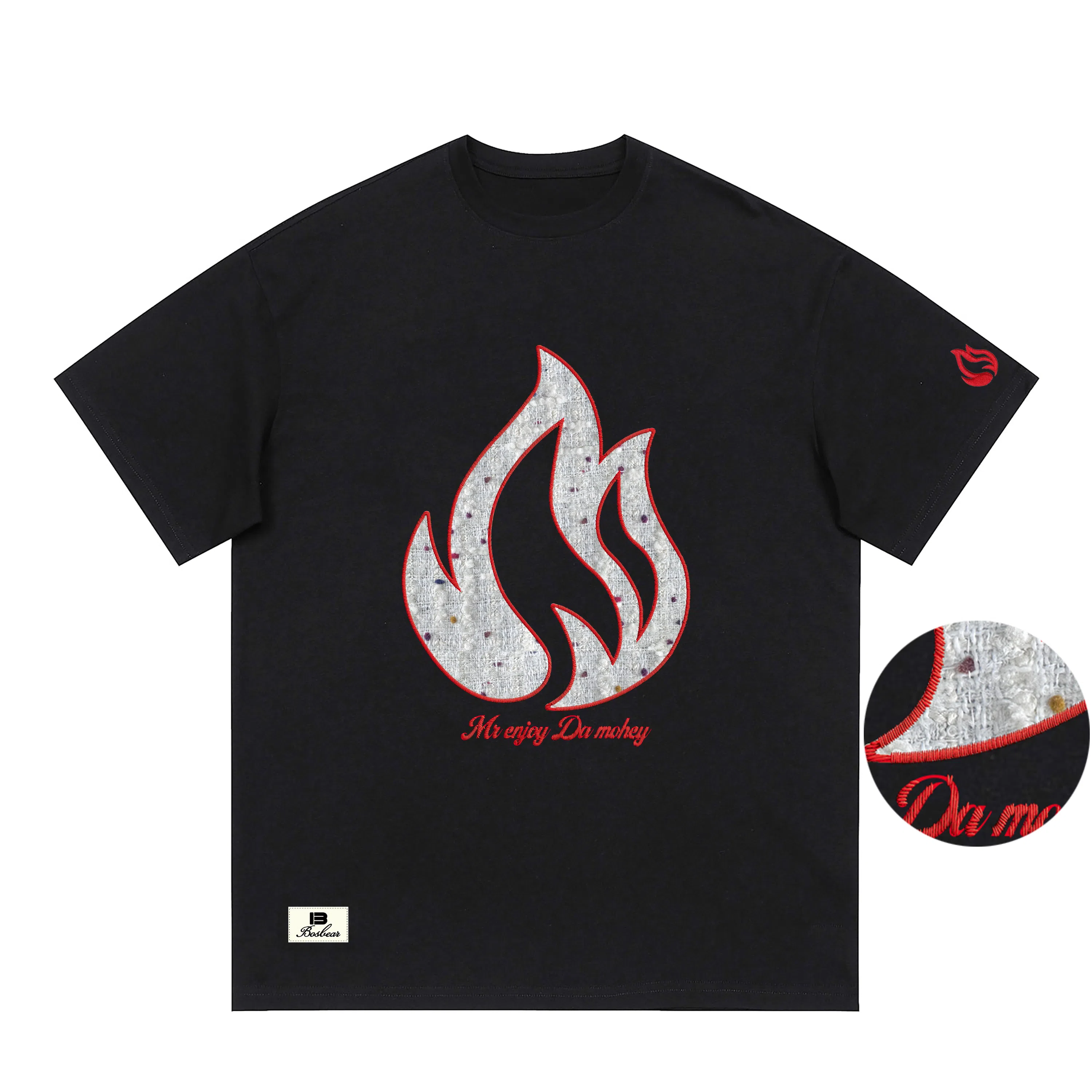 BOS BEAR Flame Embroidery Tee