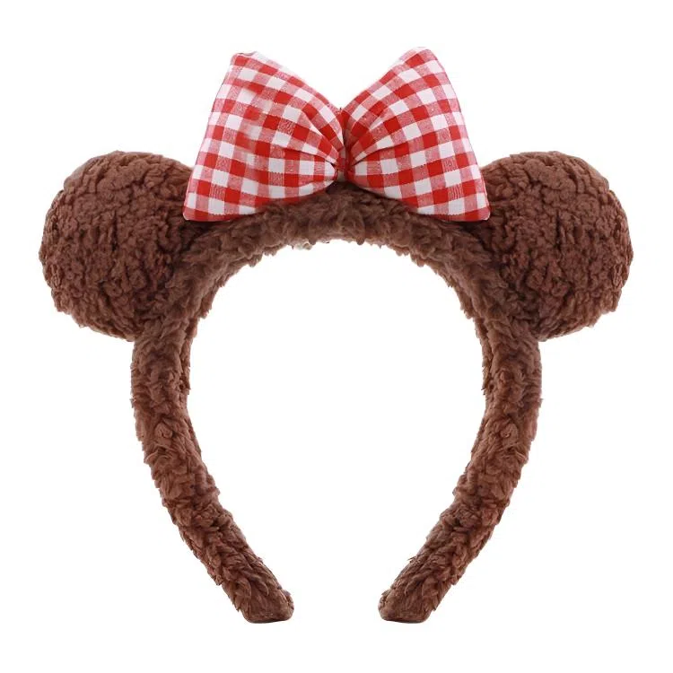 希铃 超可爱小熊 毛绒蝴蝶结 涤纶 发箍 女款