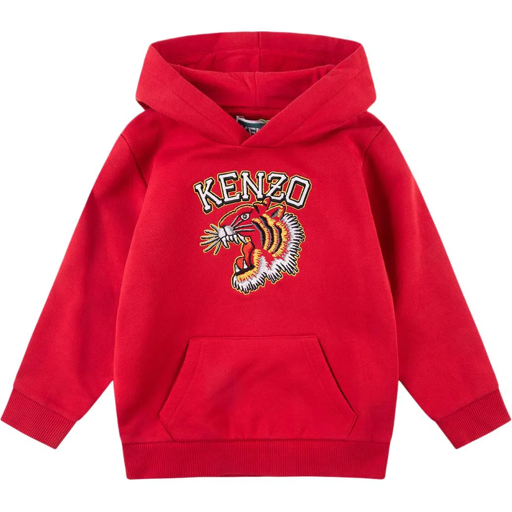 KENZO SS24 Logo Hoodie Cherry Red