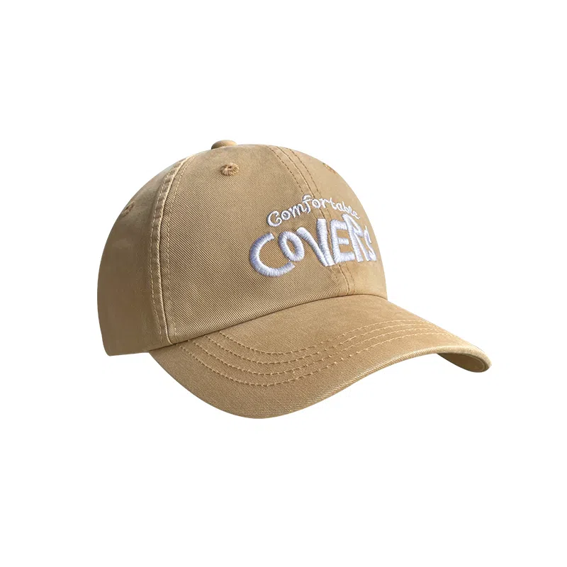 艾佳微 潮牌简约休闲刺绣软顶户外防晒遮阳轻便 棉 鸭舌帽 男女同款情侣款