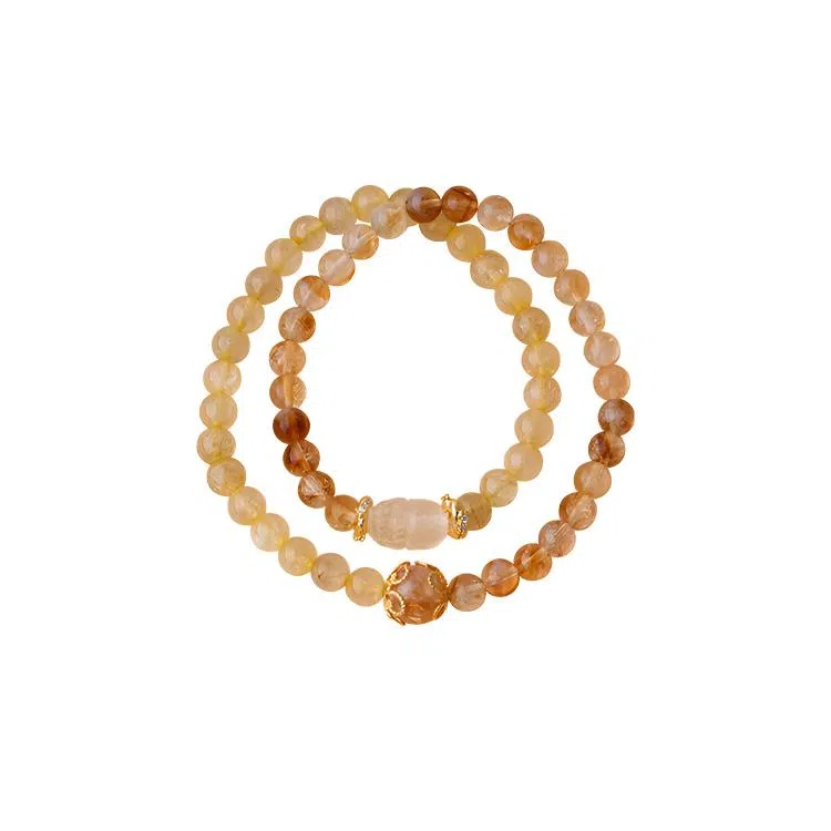 玄唐 貔貅时尚气质高级感#好运 金发晶 手串 男女同款情侣款