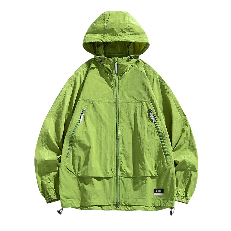 【dme】 美式潮流个性机能风登山跑步健身简约户外纯色凉感连帽轻薄通勤无性别主义外套防晒服 男女同款