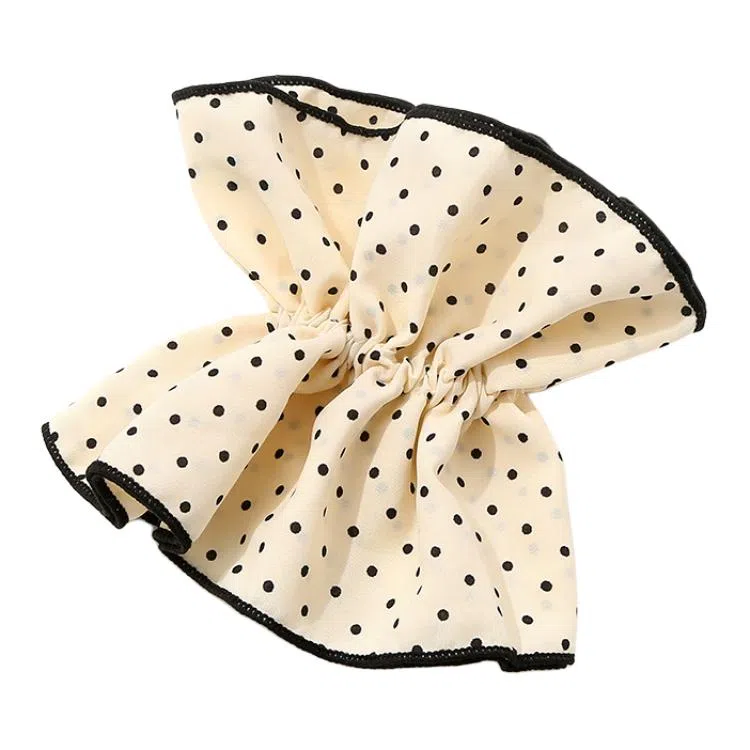 如花梦 早春高级感温柔气质波点大肠 布艺 发圈 女款