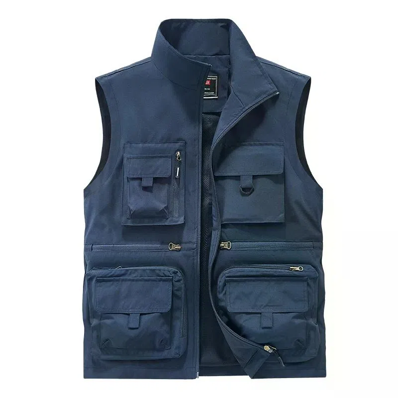 欧迪芬 机能风多口袋拉链三防功能战术翻领户外纯色坎肩徒步速干休闲马甲 女款