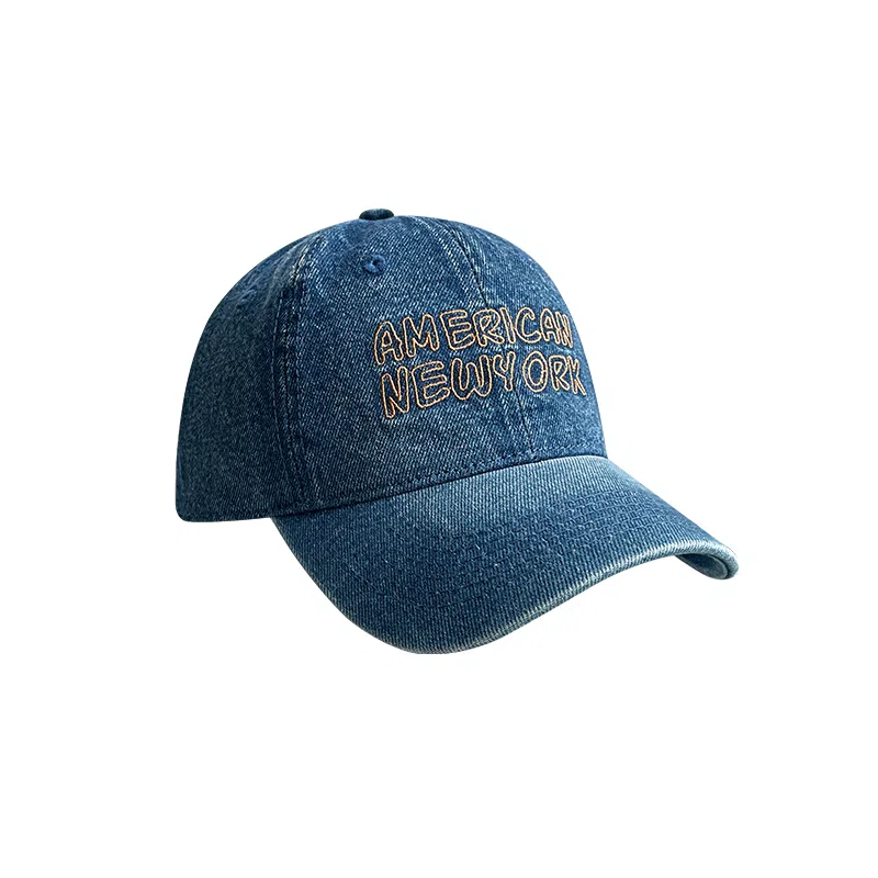 艾佳微 美式复古水洗韩版四季百搭软顶大头围显脸小 牛仔布 鸭舌帽 男女同款情侣款