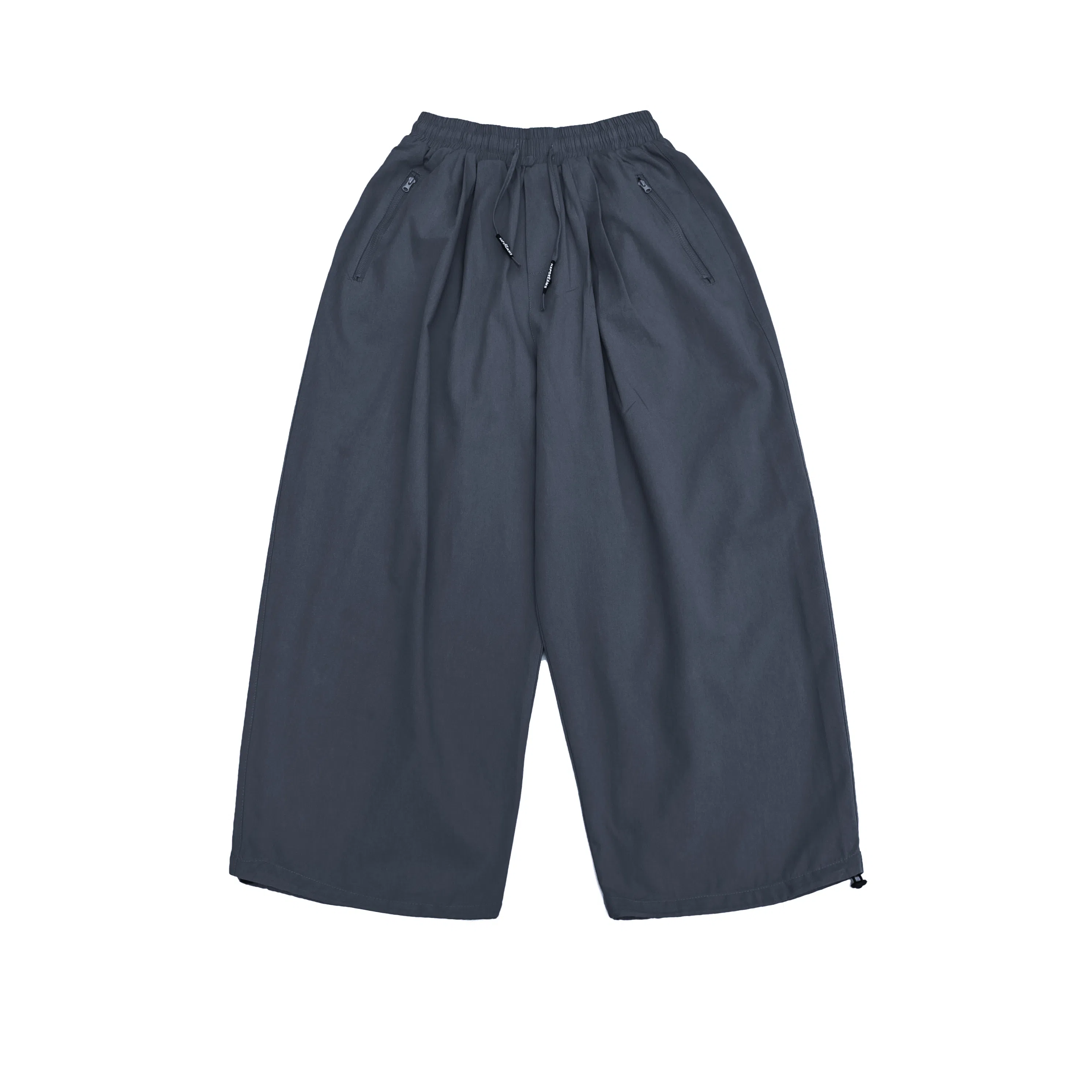 【dme】 日系复古纯色简约基础款拉链口袋宽松百搭阔腿裤休闲裤 男女同款