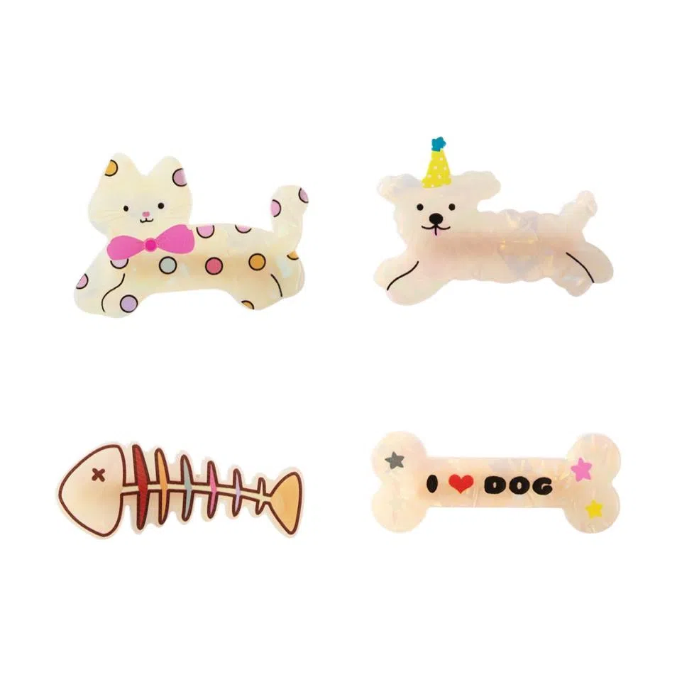 希铃 可爱动物乐园侧边 亚克力 发夹 女款