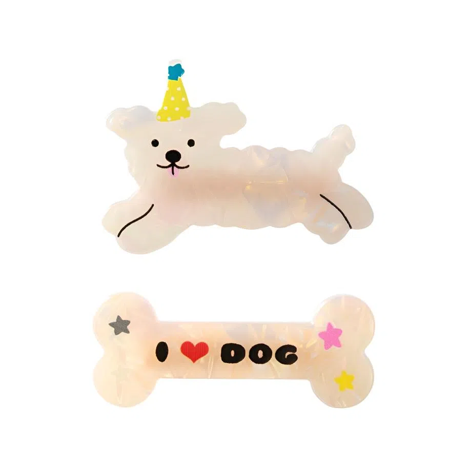 希铃 可爱动物乐园侧边 亚克力 发夹 女款