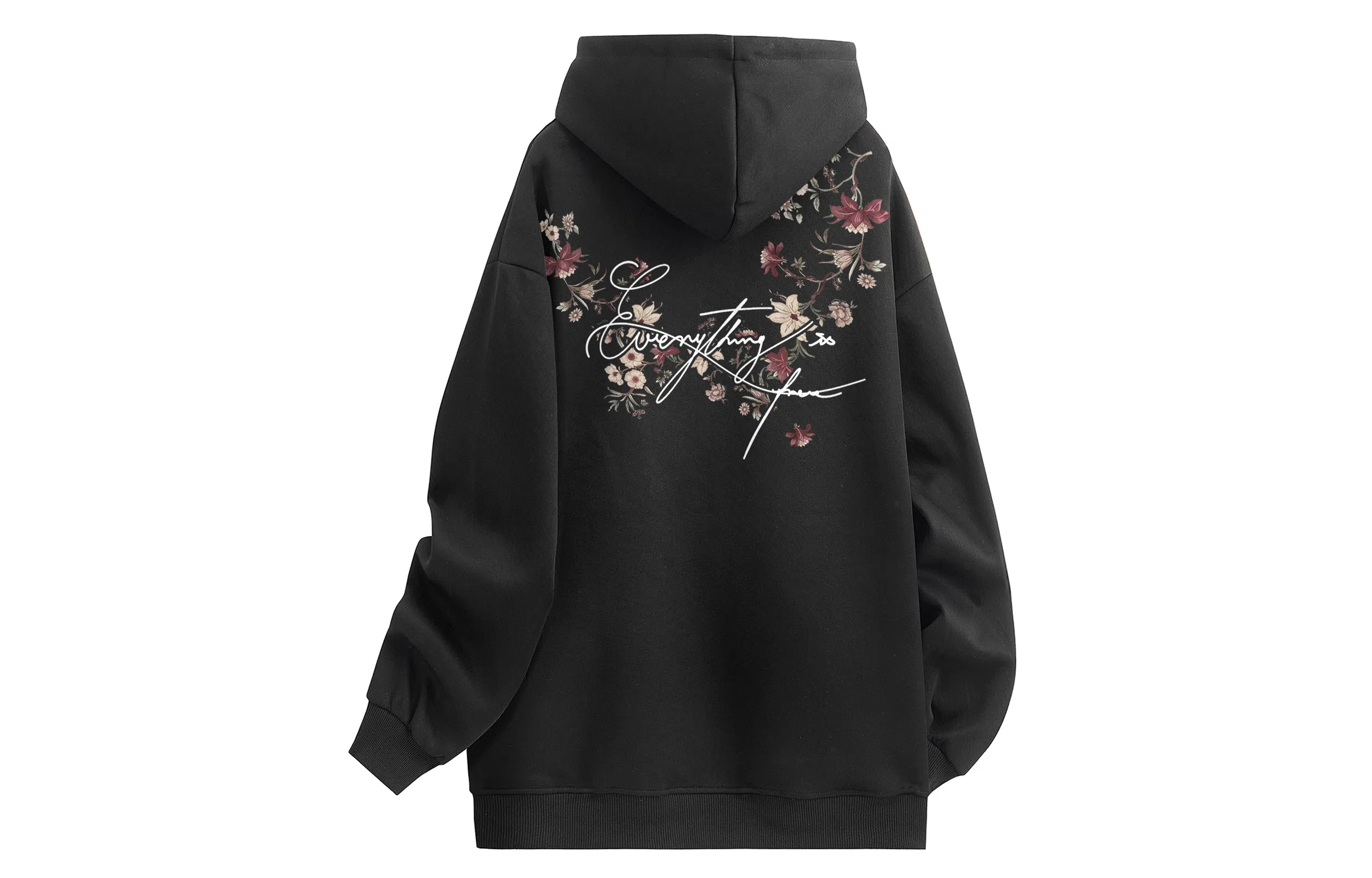 Yiershuang Vintage Floral Logo Hoodie