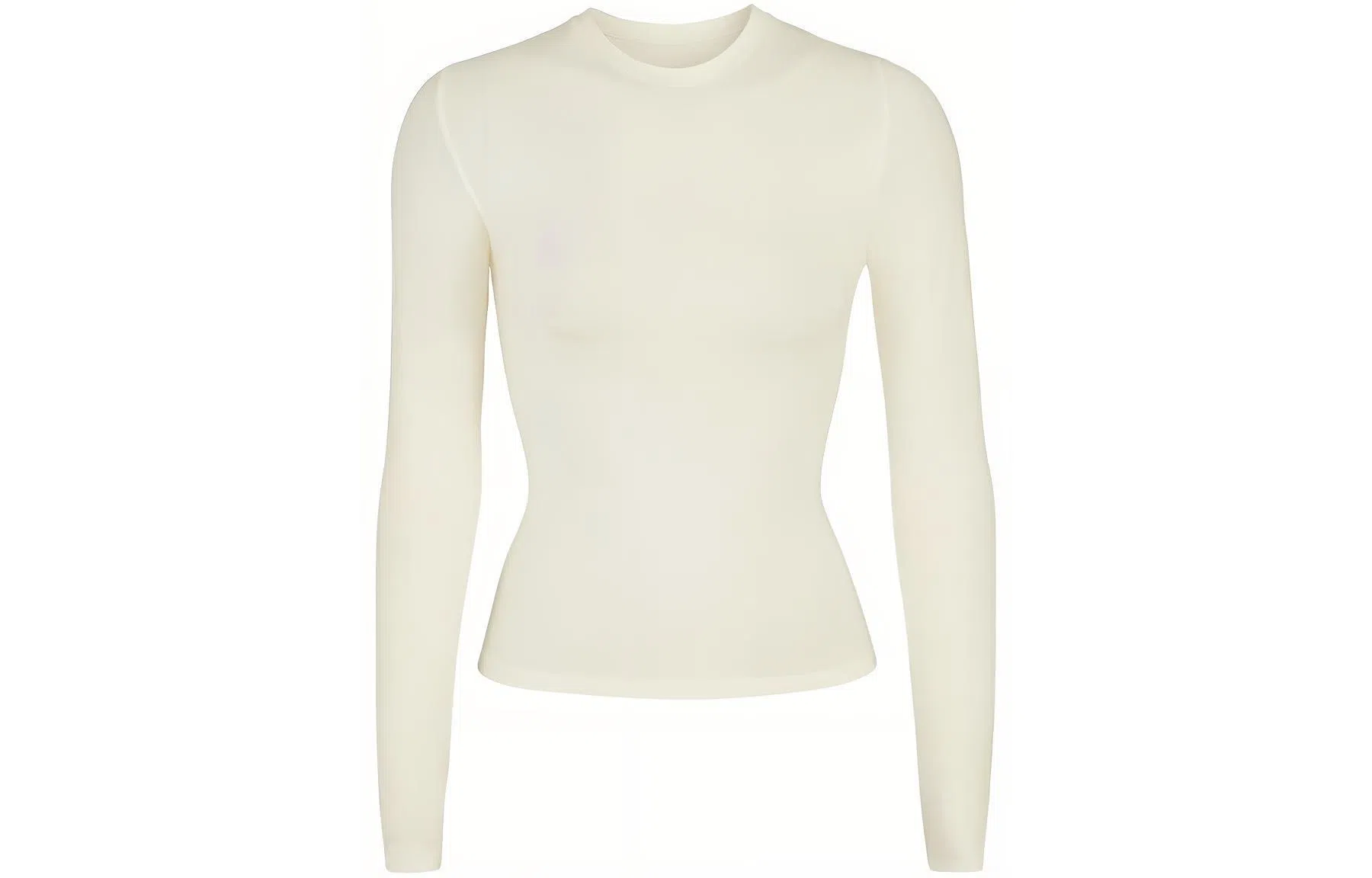 SKIMS Cotton Jersey Long Sleeve Tee Bone